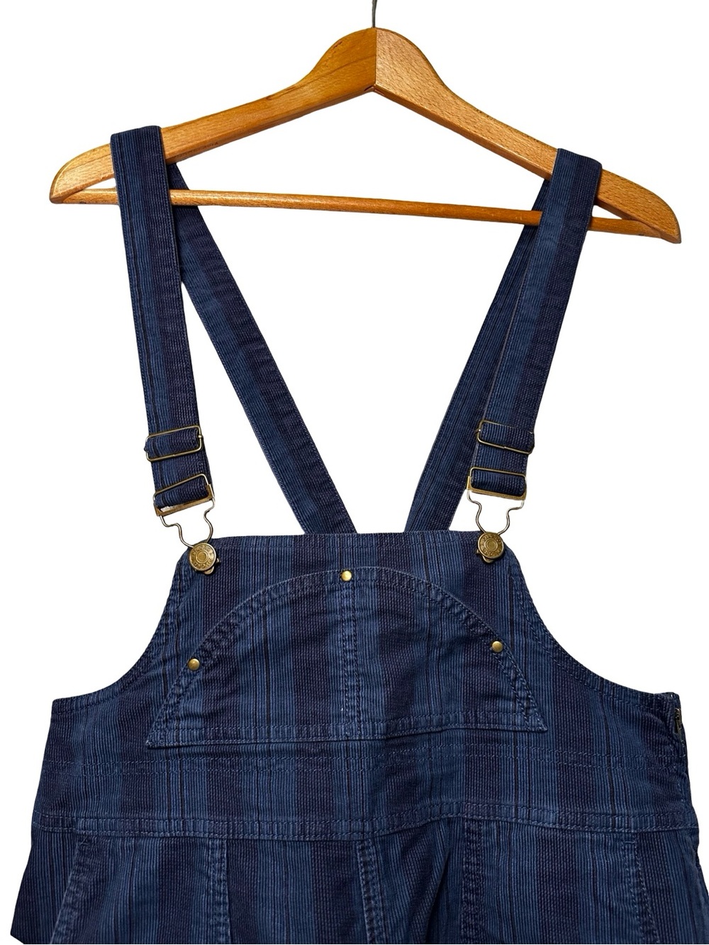 Pilcro Anthropologie Relaxed Corduroy Overalls Size 29 Blue Striped Wide Leg - Picture 7 of 16